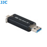 Rangement et lecteur de cartes-mémoire JJC MCH-STK6GR - Boîte rigide - USB 3.0 - Type-C - Micro-USB 2.0