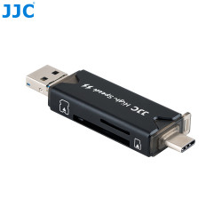 Rangement et lecteur de cartes-mémoire JJC MCH-STK6GR - Boîte rigide - USB 3.0 - Type-C - Micro-USB 2.0