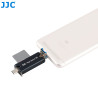Rangement et lecteur de cartes-mémoire JJC MCH-STK6GR - Boîte rigide - USB 3.0 - Type-C - Micro-USB 2.0