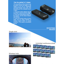 Télécommande JJC ES-628S1 - Déclencheur photo sans-fil pour Sony Minolta Konica Remote