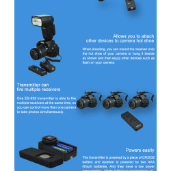 Télécommande JJC ES-628S1 - Déclencheur photo sans-fil pour Sony Minolta Konica Remote