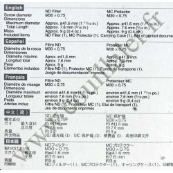 Kit de filtres neutres Sony VF-30NKB - Caméscope 30mm