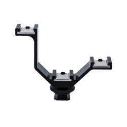 Support V-Bracket triple JJC VB-105 - Flash, Microphone, kit sans-fil