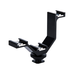 Support V-Bracket triple JJC VB-105 - Flash, Microphone, kit sans-fil