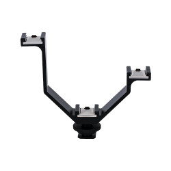 Support V-Bracket triple JJC VB-125 - Flash, Microphone, kit sans-fil