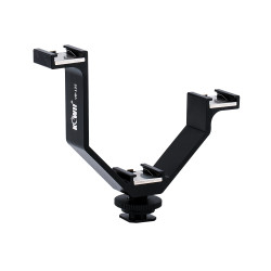 Support V-Bracket triple JJC VB-125 - Flash, Microphone, kit sans-fil