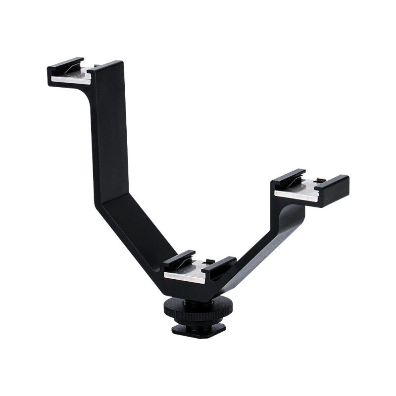 Triple Support V-Bracket JJC VB-125 - Camera Flash, Camcorder Microphone, Wireless kit
