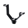 Support V-Bracket triple JJC VB-125 - Flash, Microphone, kit sans-fil