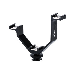 Support V-Bracket triple JJC VB-125 - Flash, Microphone, kit sans-fil