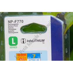 Batterie InfoLithium Série L Sony NP-F770 - Rechargeable - 7,2 V - 31.7Wh - 4400mAh