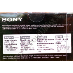 Filtre neutre Sony VF-62NDAM - 62mm - Objectif Appareil-photo