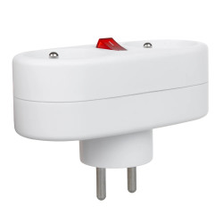 MacLean MCE337E multi-socket blocks with switch - 2 plugs - White