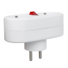 MacLean MCE337E multi-socket blocks with switch - 2 plugs - White