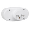 MacLean MCE337E multi-socket blocks with switch - 2 plugs - White