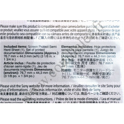 Protection écran LCD Sony PCK-LM17 - a6000 ILCE-6000 et a6300 ILCE-6300