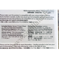 LCD screen protection Sony PCK-LS27 - 2.7 inches camcorder and camera displays