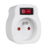 MacLean MCE13 mono-socket block with switch - 1 plug - White