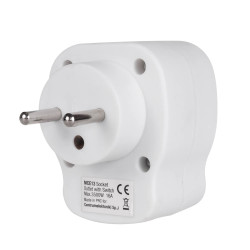 MacLean MCE13 mono-socket block with switch - 1 plug - White