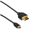 HDMI to Micro-HDMI Cable Pearstone HDD-103 - 1m - Ethernet - 3D 4K