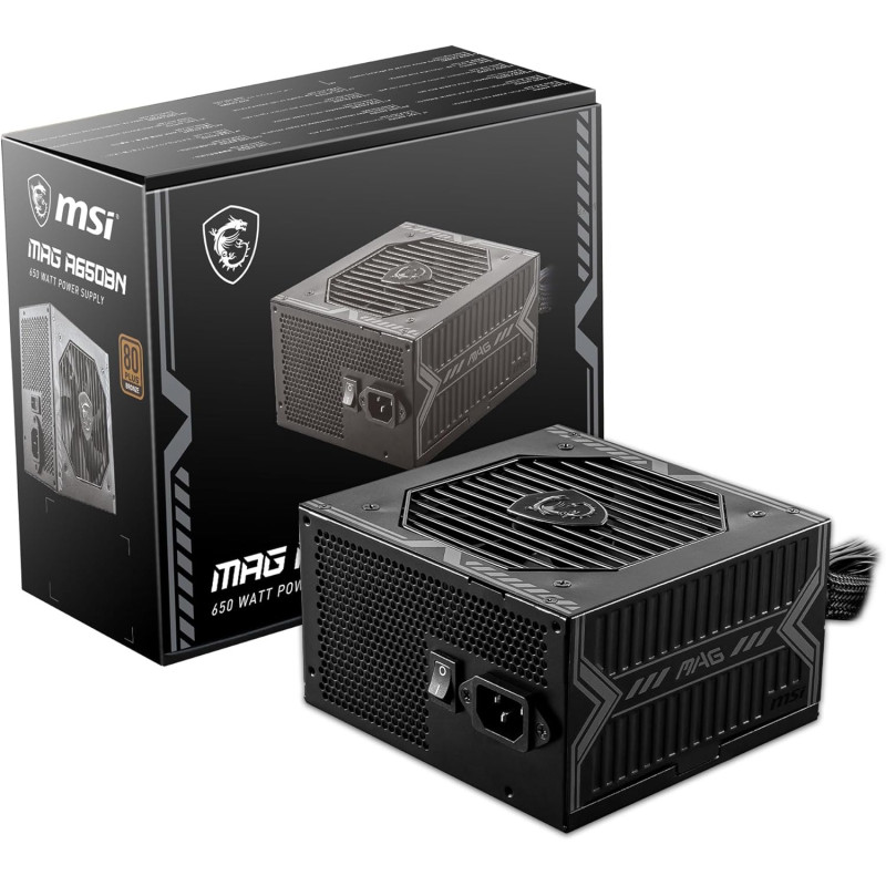 650W Power Supply MSI MAG A650BN – 80 PLUS Bronze Certified 650W Power Supply MSI MAG A650BN – 80 PLUS Bronze Certified
