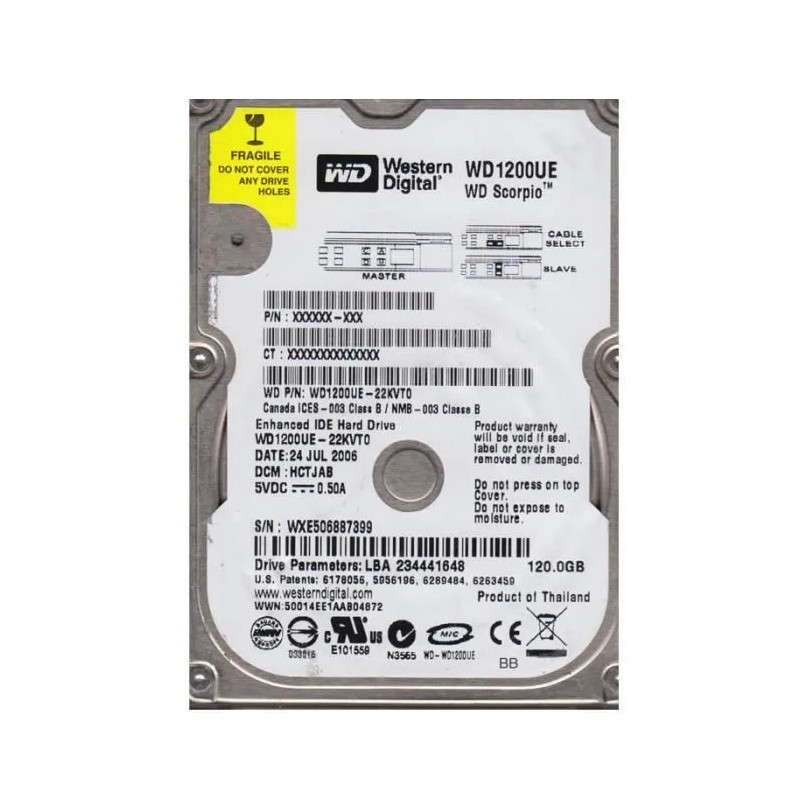 Disque dur interne 2.5" HDD SATA II / III - 320Go / 500Go / 750Go / 1 To / 2To