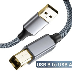Câble d'imprimante USB-B vers USB-A - 480Mbps USB 2.0 - Connecteur métal mâle