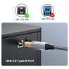 Câble d'imprimante USB-B vers USB-A - 480Mbps USB 2.0 - Connecteur métal mâle
