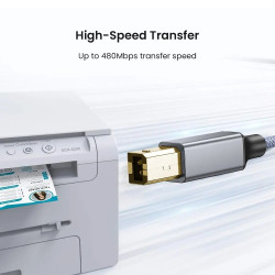 Câble d'imprimante USB-B vers USB-C - 480Mbps USB 2.0 - Connecteur métal mâle