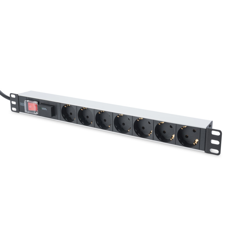 DIGITUS DN-95407 1U Rackmount Power Strip - 7-way 16A Switches DIGITUS DN-95407 1U Rackmount Power Strip - 7-way 16A Switches