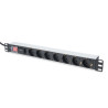 DIGITUS DN-95407 1U Rackmount Power Strip - 7-way 16A Switches