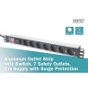 DIGITUS DN-95407 1U Rackmount Power Strip - 7-way 16A Switches