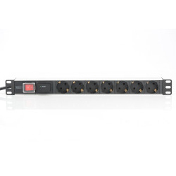 DIGITUS DN-95407 1U Rackmount Power Strip - 7-way 16A Switches