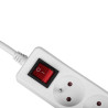 Lindy 73124 3-socket FR power strip with switch - 1.40m cable