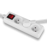 Lindy 73124 3-socket FR power strip with switch - 1.40m cable