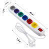 Multiprise Maclean MCE509W - 6 prises - Interrupteur - Blanche