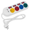 Bloc multiprises interrupteurs individuels MacLean MCE229W – 4 prises + 2 USB-A