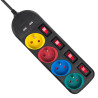 Bloc multiprises interrupteurs individuels MacLean MCE229B – 4 prises + 2 USB-A