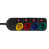 Bloc multiprises interrupteurs individuels MacLean MCE508B 4 prises USB-A USB-C