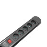 Multiprise Maclean MCE10 – 10 prises • 1,5 m • 2 interrupteurs