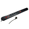 Multiprise Maclean MCE10 – 10 prises • 1,5 m • 2 interrupteurs