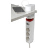 Multiprise bureau Onlan Gaming 3 prises + 2 USB-A + 1 USB-C avec pince