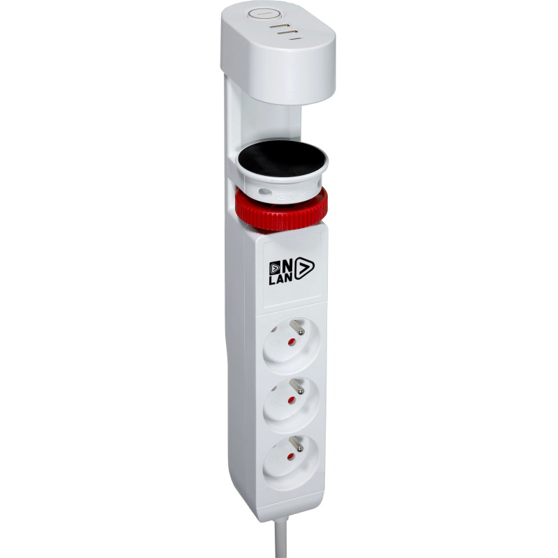 Onlan Gaming 3-outlet desktop power strip + 2 USB-A + 1 USB-C with clamp Onlan Gaming 3-outlet desktop power strip + 2 USB-A + 1 USB-C with clamp