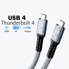 USB4 40Gbps 8K 240W Thunderbolt 4 USB-C Cable – Data Transfer, Fast Charging