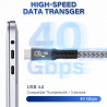 USB4 40Gbps 8K 240W Thunderbolt 4 USB-C Cable – Data Transfer, Fast Charging
