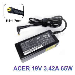 Chargeur ACER 19V 3.42A 65W – Adaptateur Secteur - 5.5x1.7mm Compatible PC
