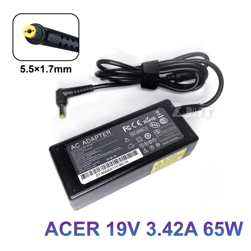 Chargeur ACER 19V 3.42A 65W – Adaptateur Secteur - 5.5x1.7mm Compatible PC Chargeur ACER 19V 3.42A 65W – Adaptateur Secteur - 5.5x1.7mm Compatible PC