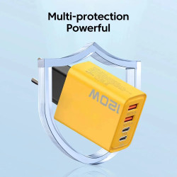 Chargeur USB‑C - 120W – 4 ports – Charge rapide universelle
