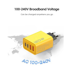 120 W USB‑C PD 4‑Port Charger – Fast Charging Station, Budget-Friendly