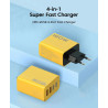 Chargeur USB‑C - 120W – 4 ports – Charge rapide universelle